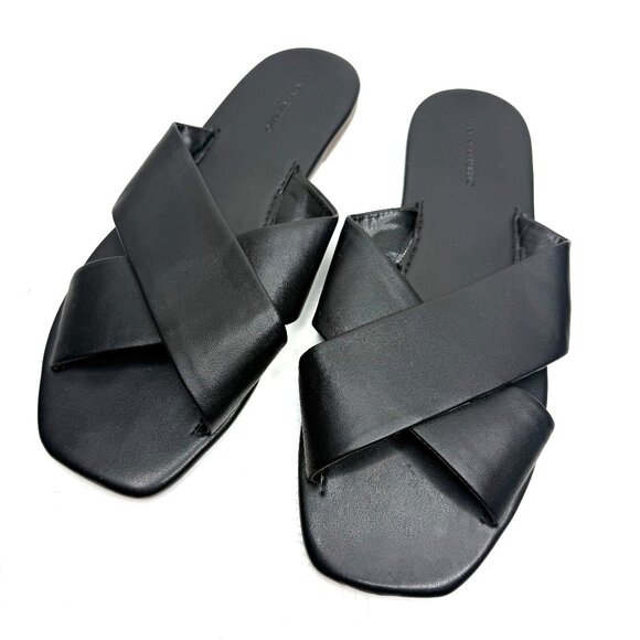 Banana Republic Factory WIde Crossover Slip On Slide Classic Sandals Womens 7.5 - Picture 1 of 7